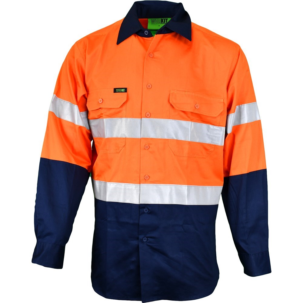 Hi-Vis Lightweight Long Sleeve Taped Shirt | WORKIT Workwear