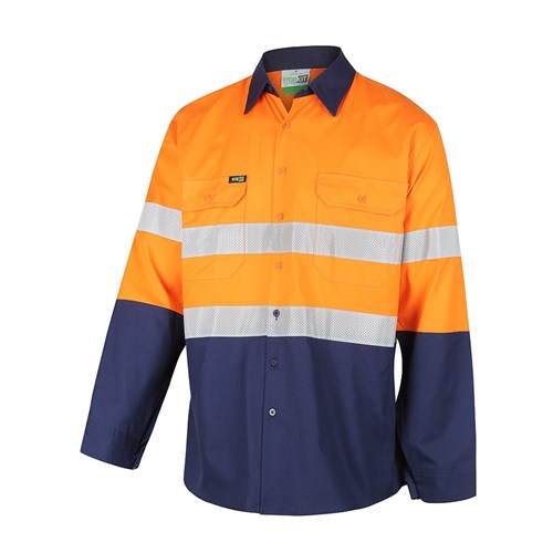YELLOW/NAVY HI VIS SAFETY REFLECTIVE TWO TONE DAY NIGHT COVERALLS ORANGE/NAVY 