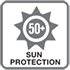 Sun Protection Icon: Fabric rated 50+ UPF Sun Protection